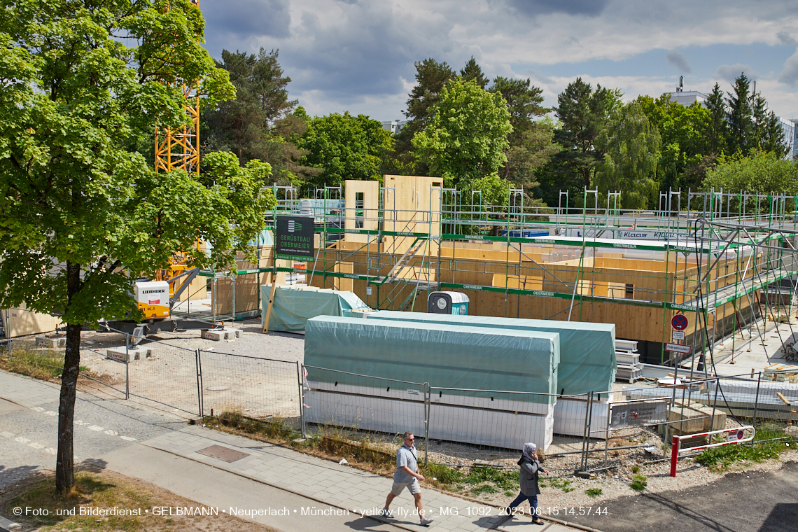 15.06.2023 - Neubau des Kindergartens und Hort für Kinder in der Quiddestraße in Neuperlach
